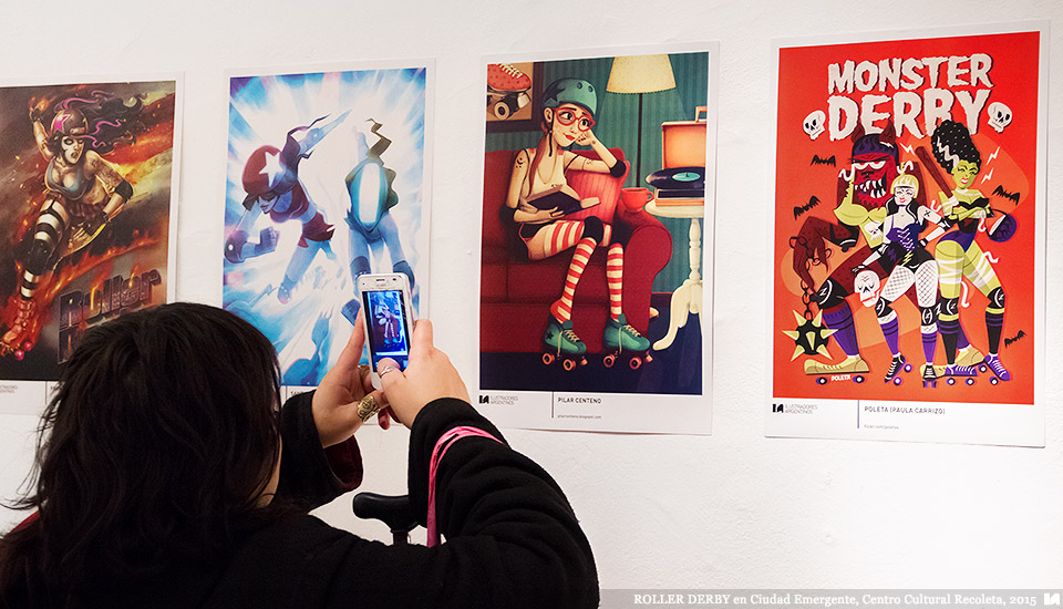 Ilustradores Argentinos | Muestra: ROLLER DERBY en Ciudad Emergente 2015, Centro Cultural Recoleta