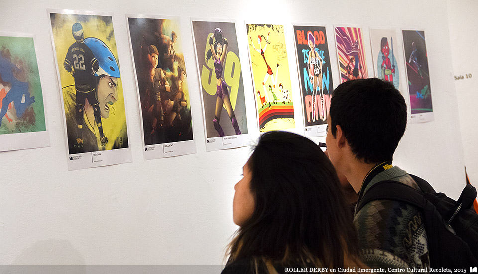 Ilustradores Argentinos | Muestra: ROLLER DERBY en Ciudad Emergente 2015, Centro Cultural Recoleta