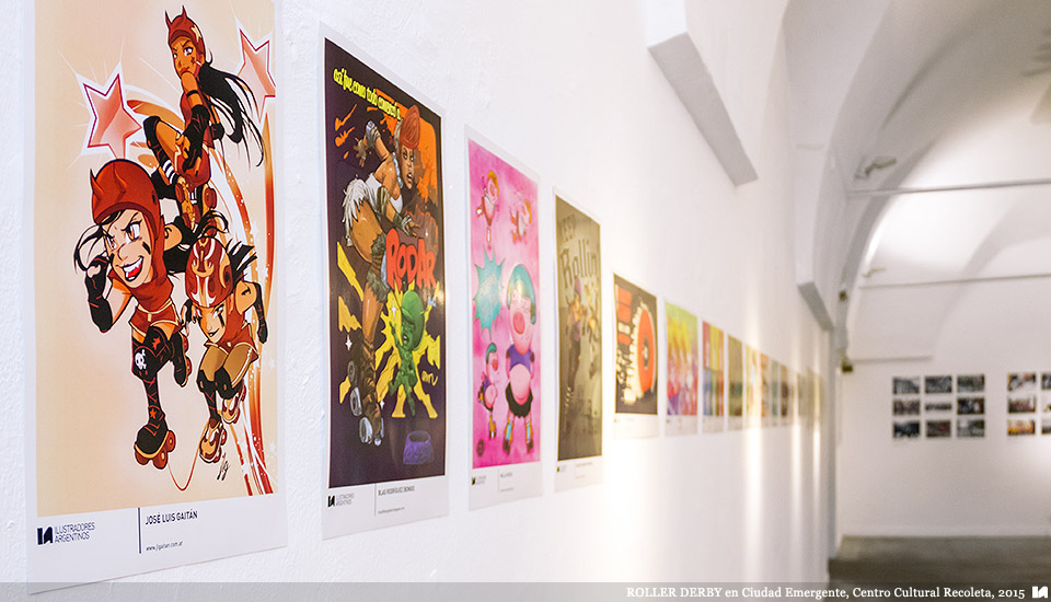 Ilustradores Argentinos | Muestra: ROLLER DERBY en Ciudad Emergente 2015, Centro Cultural Recoleta