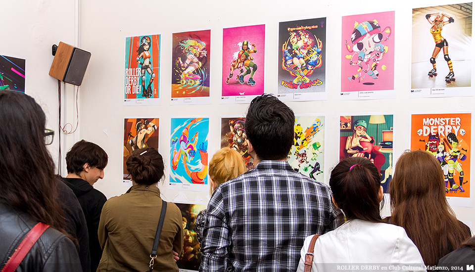 Ilustradores Argentinos | Muestra: ROLLER DERBY en Club Cultural Matienzo (2014)
