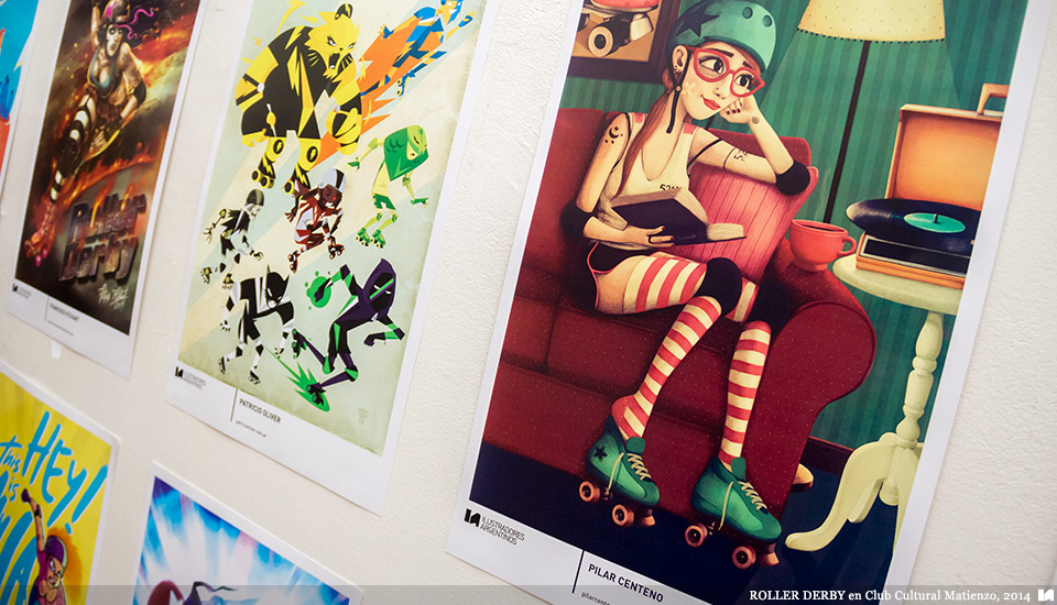 Ilustradores Argentinos | Muestra: ROLLER DERBY en Club Cultural Matienzo (2014)