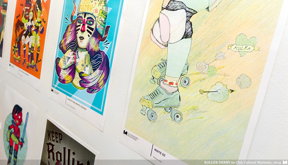 Ilustradores Argentinos | Muestra: ROLLER DERBY en Club Cultural Matienzo (2014)