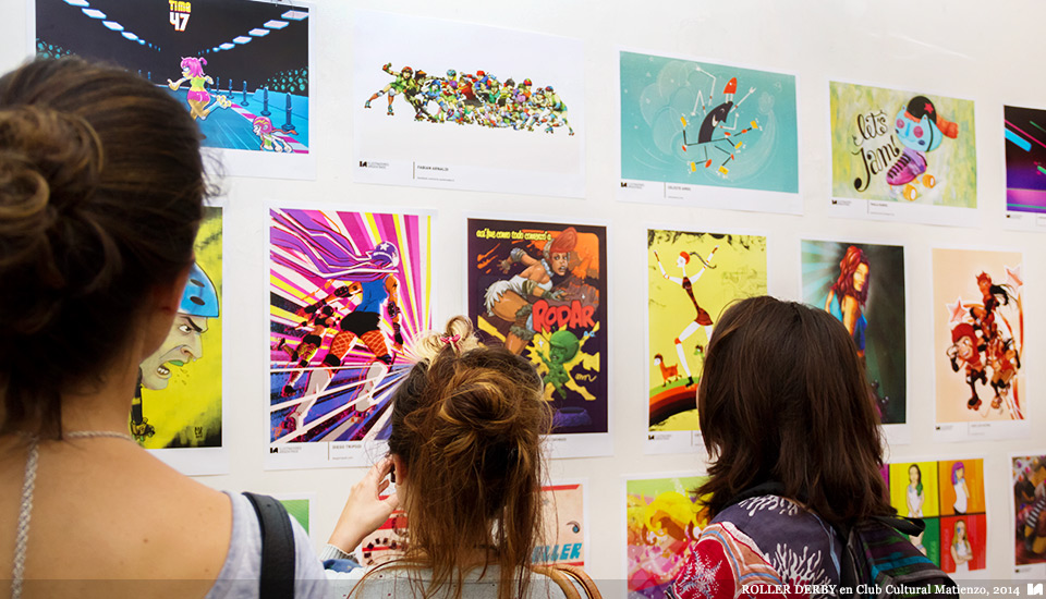Ilustradores Argentinos | Muestra: ROLLER DERBY en Club Cultural Matienzo (2014)