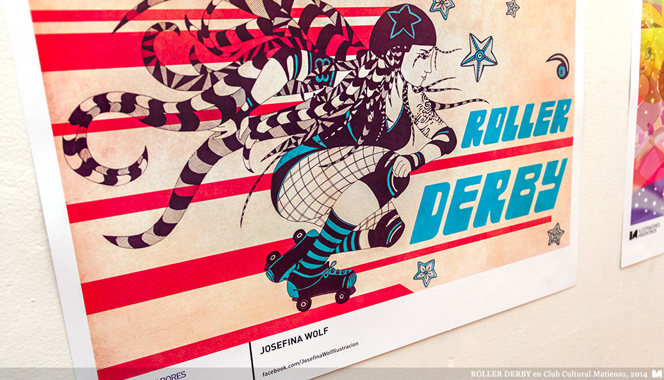 Ilustradores Argentinos | Muestra: ROLLER DERBY en Club Cultural Matienzo (2014)