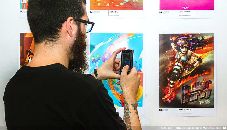 Ilustradores Argentinos | Muestra: ROLLER DERBY en Club Cultural Matienzo (2014)