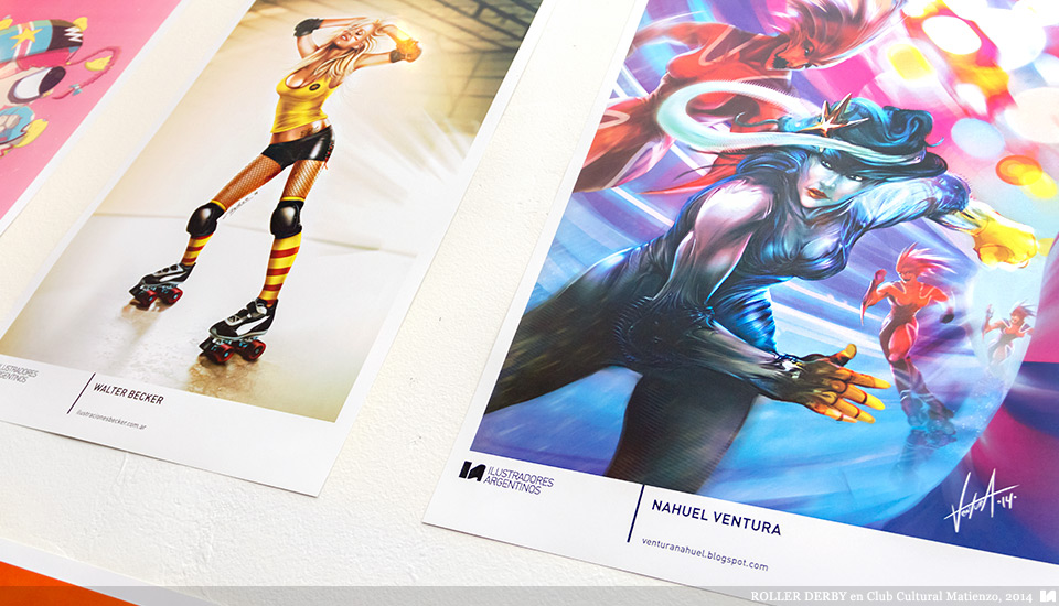 Ilustradores Argentinos | Muestra: ROLLER DERBY en Club Cultural Matienzo (2014)