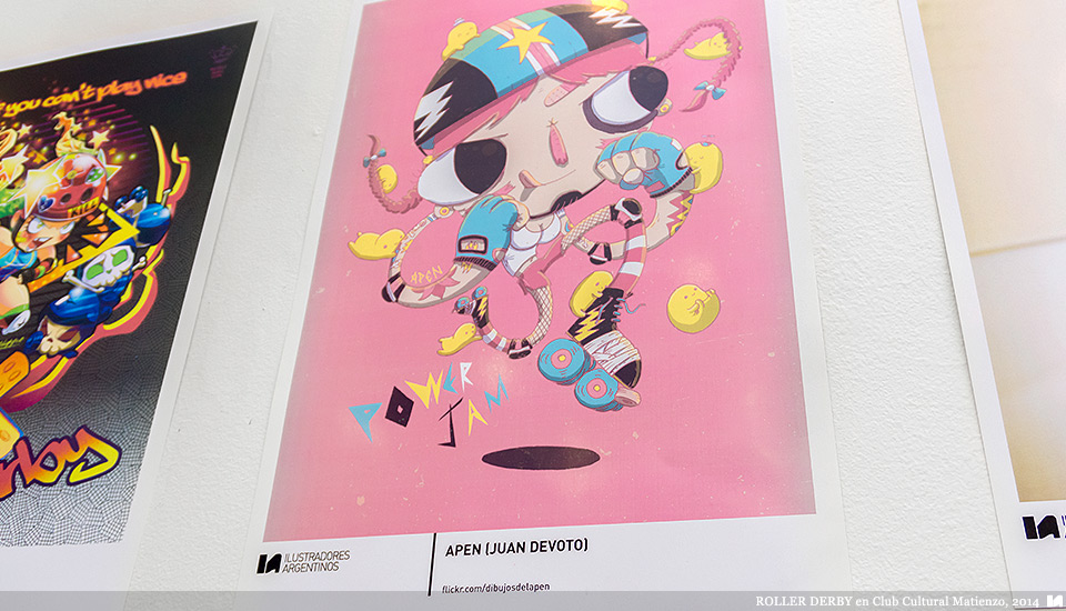 Ilustradores Argentinos | Muestra: ROLLER DERBY en Club Cultural Matienzo (2014)