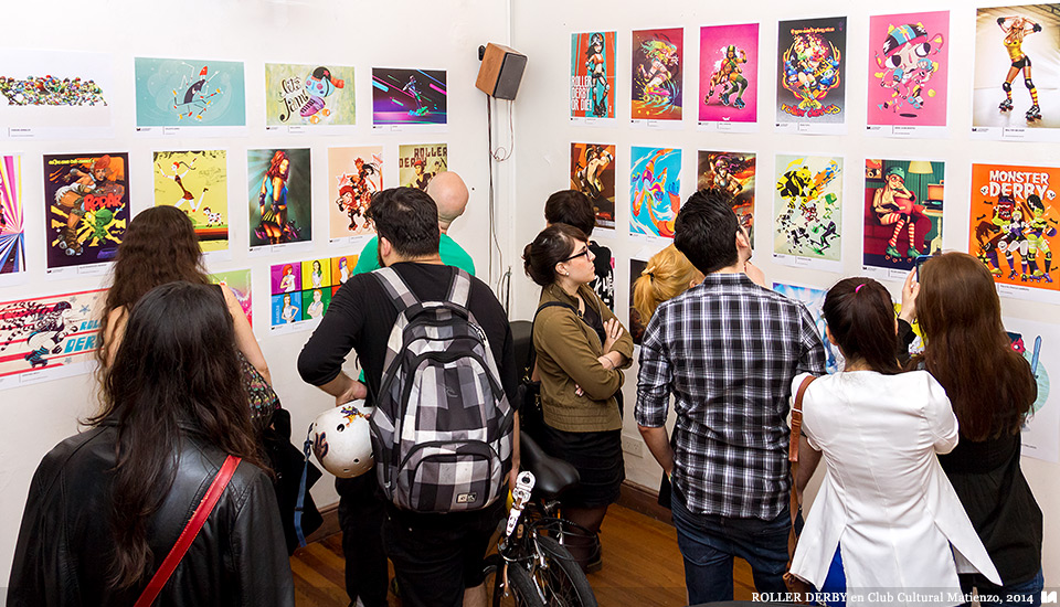 Ilustradores Argentinos | Muestra: ROLLER DERBY en Club Cultural Matienzo (2014)