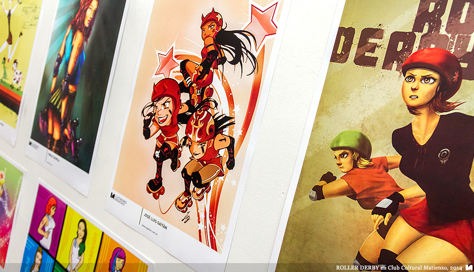 Ilustradores Argentinos | Muestra: ROLLER DERBY en Club Cultural Matienzo (2014)