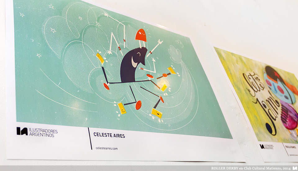 Ilustradores Argentinos | Muestra: ROLLER DERBY en Club Cultural Matienzo (2014)