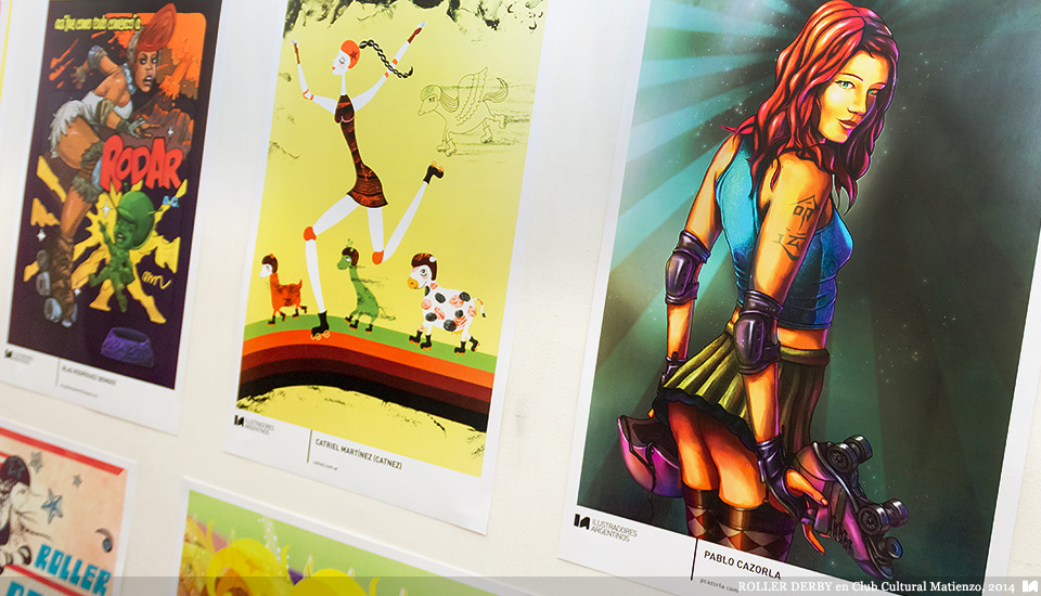 Ilustradores Argentinos | Muestra: ROLLER DERBY en Club Cultural Matienzo (2014)