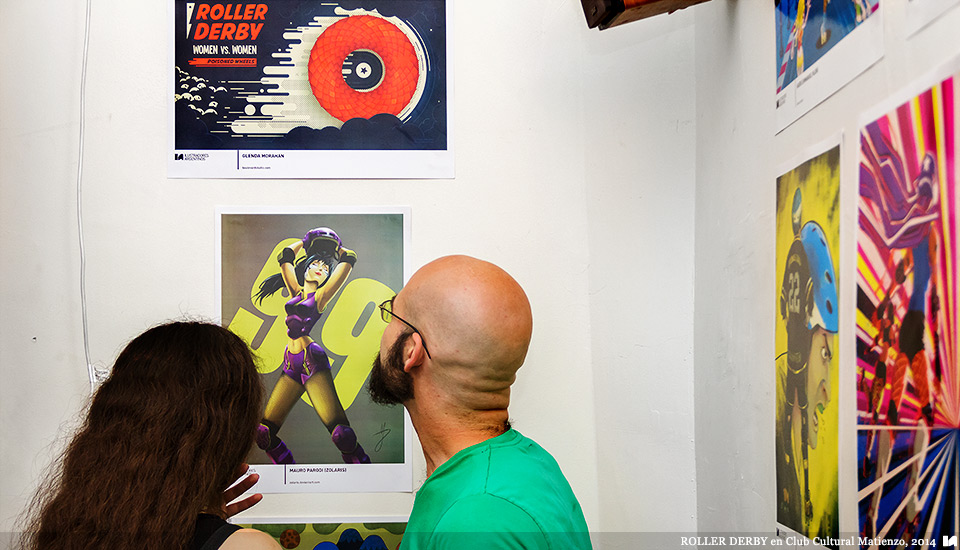 Ilustradores Argentinos | Muestra: ROLLER DERBY en Club Cultural Matienzo (2014)