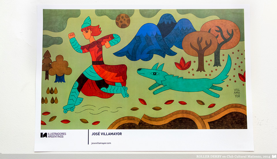 Ilustradores Argentinos | Muestra: ROLLER DERBY en Club Cultural Matienzo (2014)