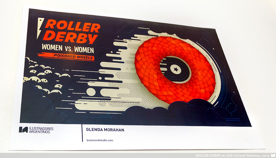 Ilustradores Argentinos | Muestra: ROLLER DERBY en Club Cultural Matienzo (2014)