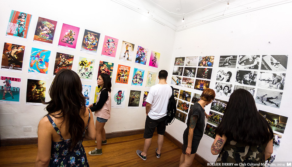 Ilustradores Argentinos | Muestra: ROLLER DERBY en Club Cultural Matienzo (2014)