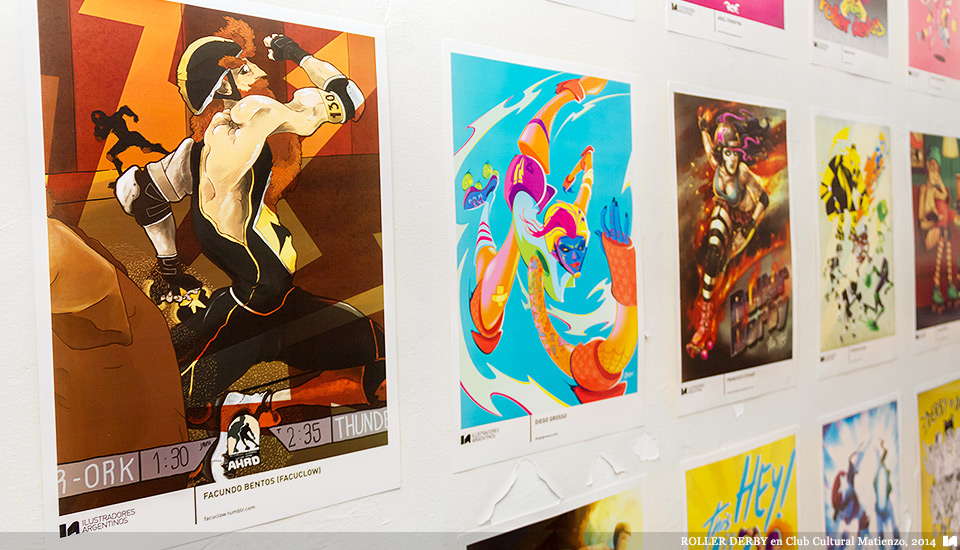 Ilustradores Argentinos | Muestra: ROLLER DERBY en Club Cultural Matienzo (2014)