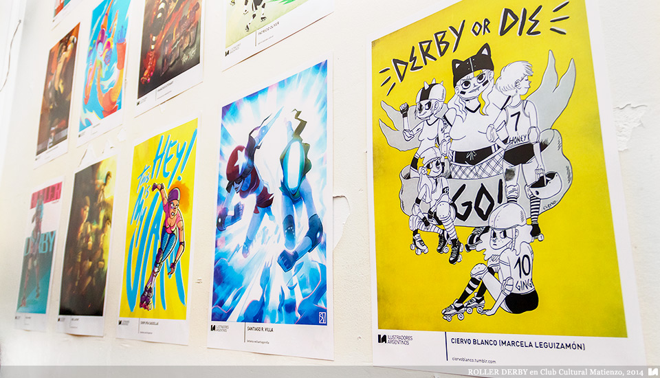 Ilustradores Argentinos | Muestra: ROLLER DERBY en Club Cultural Matienzo (2014)