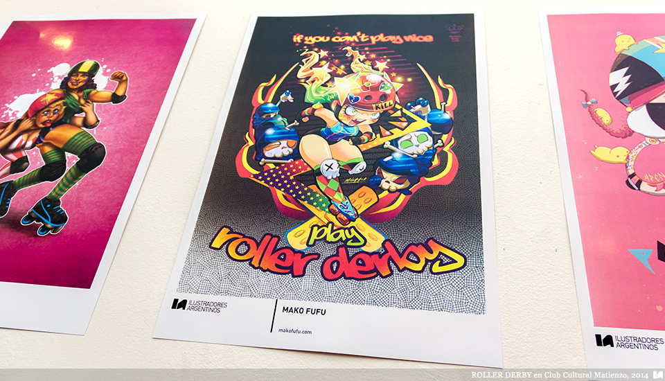 Ilustradores Argentinos | Muestra: ROLLER DERBY en Club Cultural Matienzo (2014)