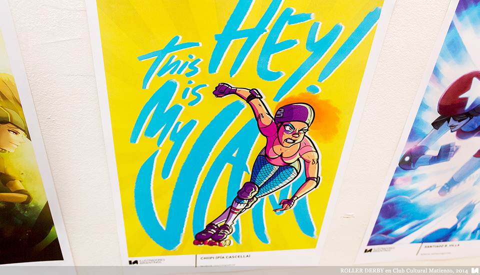 Ilustradores Argentinos | Muestra: ROLLER DERBY en Club Cultural Matienzo (2014)