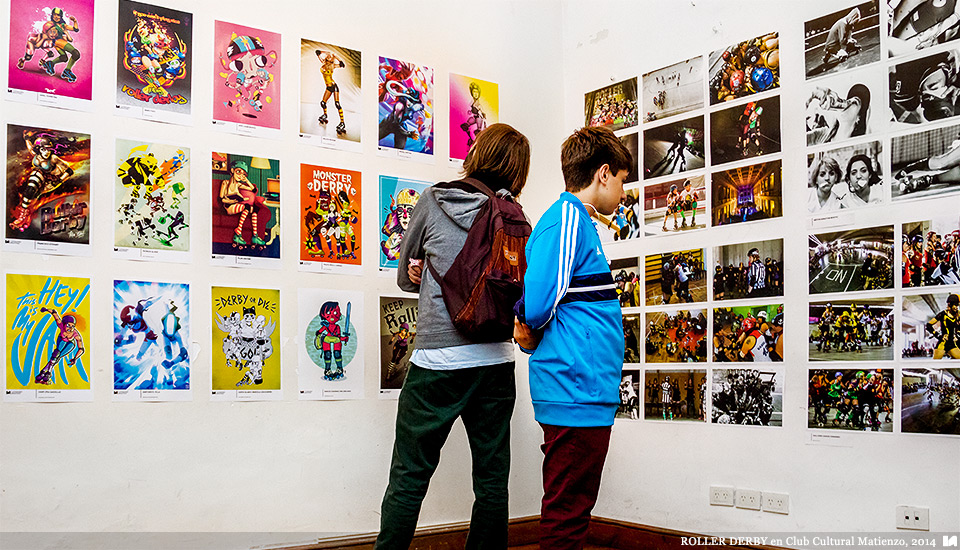 Ilustradores Argentinos | Muestra: ROLLER DERBY en Club Cultural Matienzo (2014)