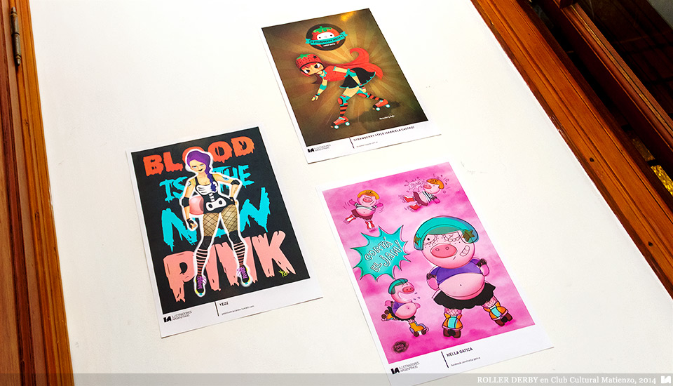 Ilustradores Argentinos | Muestra: ROLLER DERBY en Club Cultural Matienzo (2014)