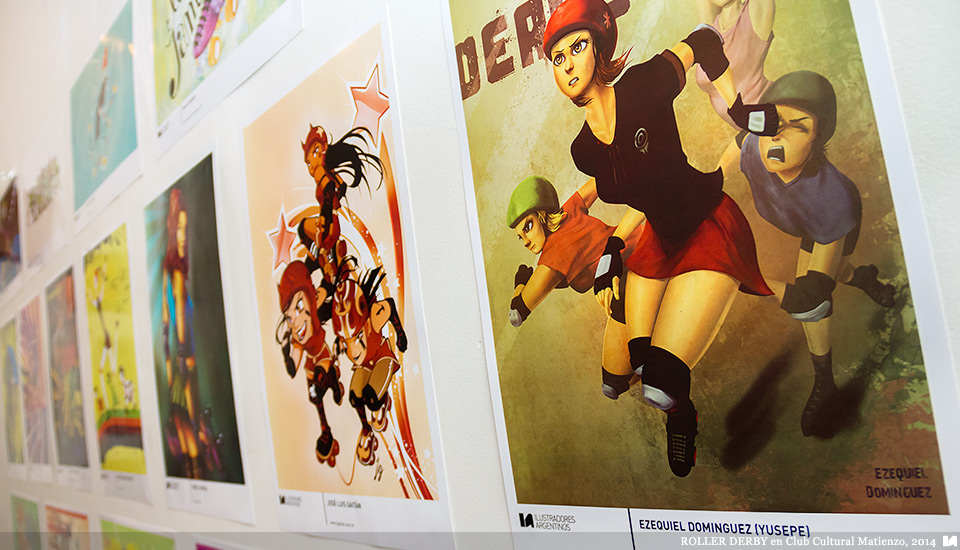 Ilustradores Argentinos | Muestra: ROLLER DERBY en Club Cultural Matienzo (2014)
