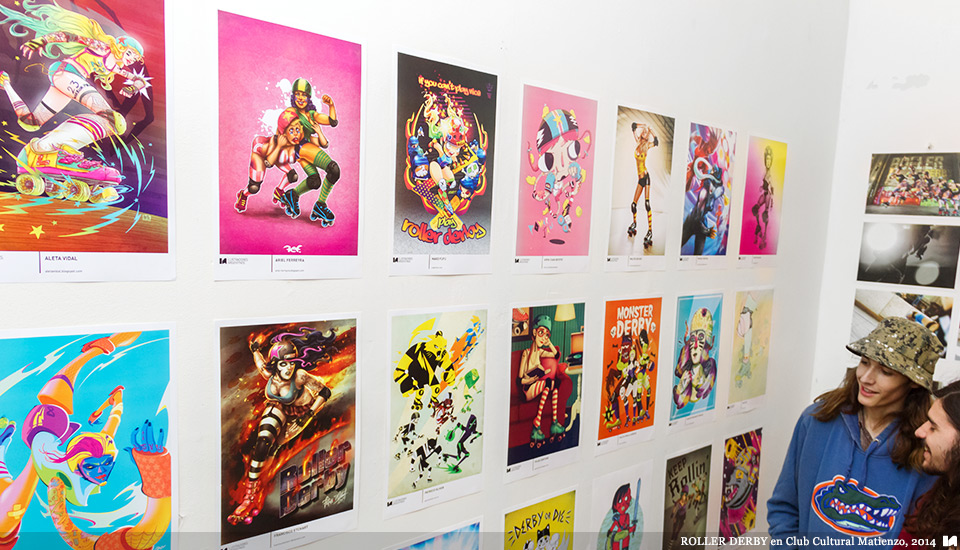 Ilustradores Argentinos | Muestra: ROLLER DERBY en Club Cultural Matienzo (2014)