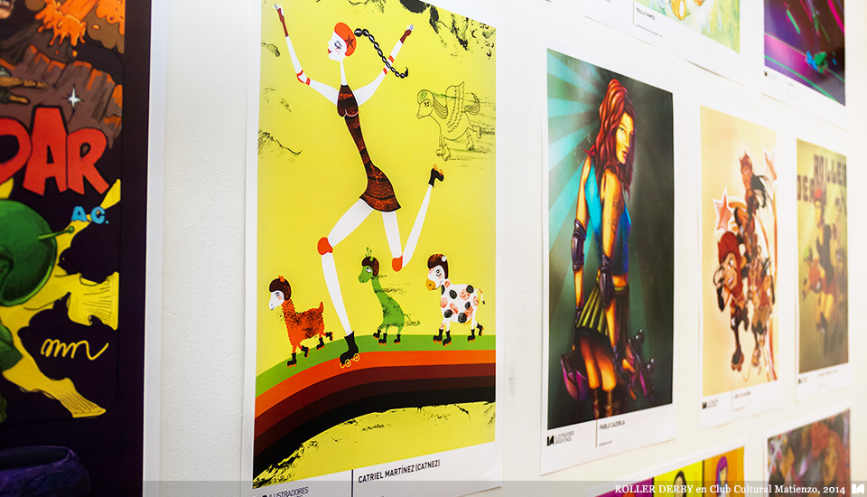Ilustradores Argentinos | Muestra: ROLLER DERBY en Club Cultural Matienzo (2014)