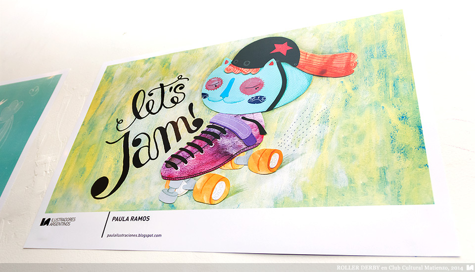 Ilustradores Argentinos | Muestra: ROLLER DERBY en Club Cultural Matienzo (2014)