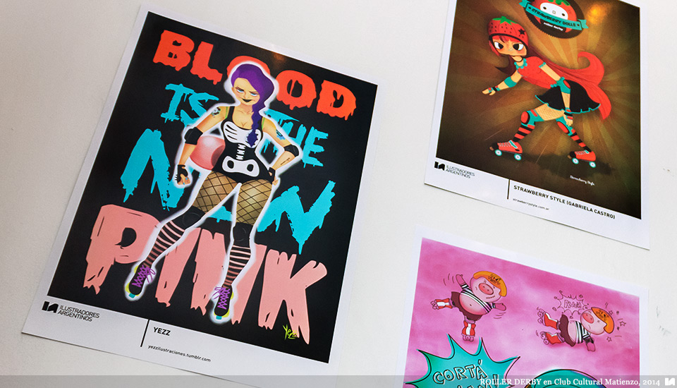 Ilustradores Argentinos | Muestra: ROLLER DERBY en Club Cultural Matienzo (2014)