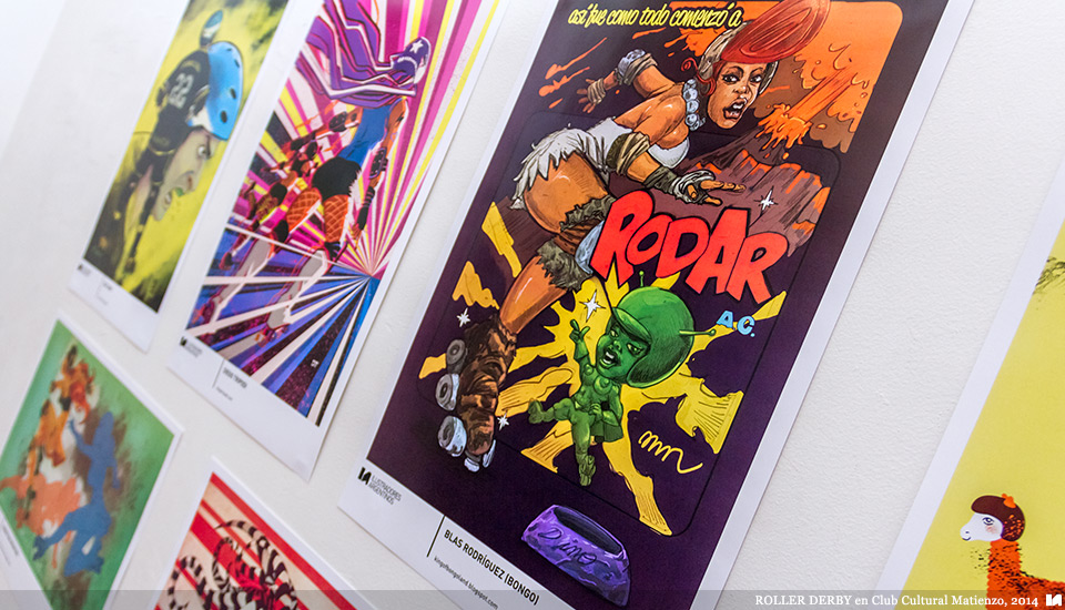 Ilustradores Argentinos | Muestra: ROLLER DERBY en Club Cultural Matienzo (2014)