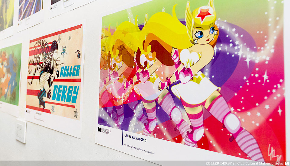 Ilustradores Argentinos | Muestra: ROLLER DERBY en Club Cultural Matienzo (2014)