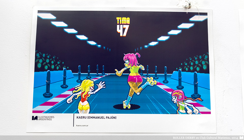 Ilustradores Argentinos | Muestra: ROLLER DERBY en Club Cultural Matienzo (2014)