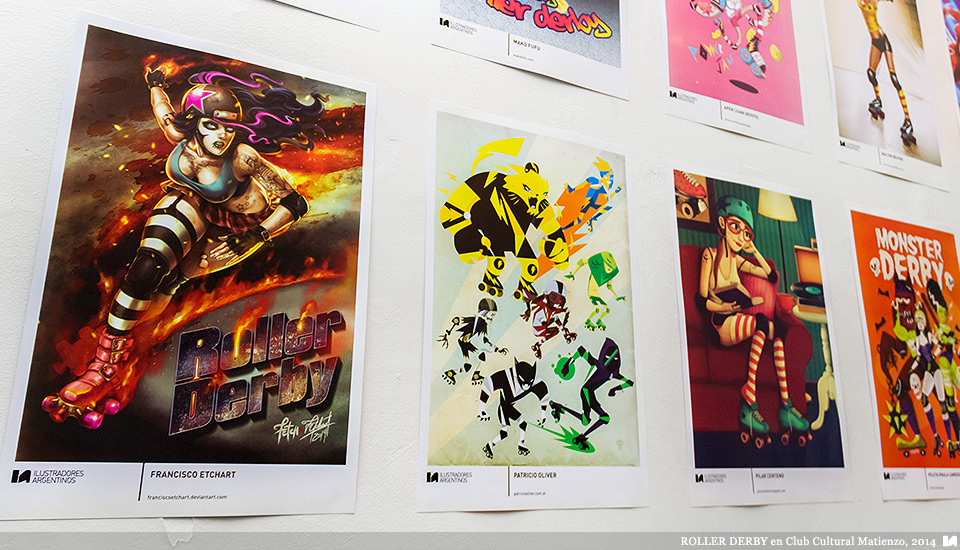 Ilustradores Argentinos | Muestra: ROLLER DERBY en Club Cultural Matienzo (2014)