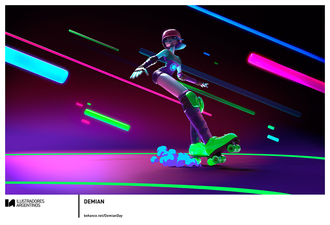 © DEMIAN | Ilustración para la muestra Roller Derby de Ilustradores Argentinos | #rollerderby | Fotos: https://www.facebook.com/media/set/?set=a.725585730870003.1073741832.100296976732218&type=1