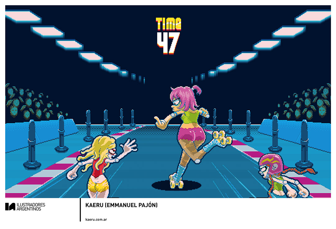 © KAERU (EMMANUEL PAJÓN) | Ilustración para la muestra Roller Derby de Ilustradores Argentinos | #rollerderby | Fotos: https://www.facebook.com/media/set/?set=a.725585730870003.1073741832.100296976732218&type=1