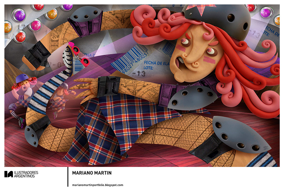 © MARIANO MARTIN | Ilustración para la muestra Roller Derby de Ilustradores Argentinos | #rollerderby | Fotos: https://www.facebook.com/media/set/?set=a.725585730870003.1073741832.100296976732218&type=1