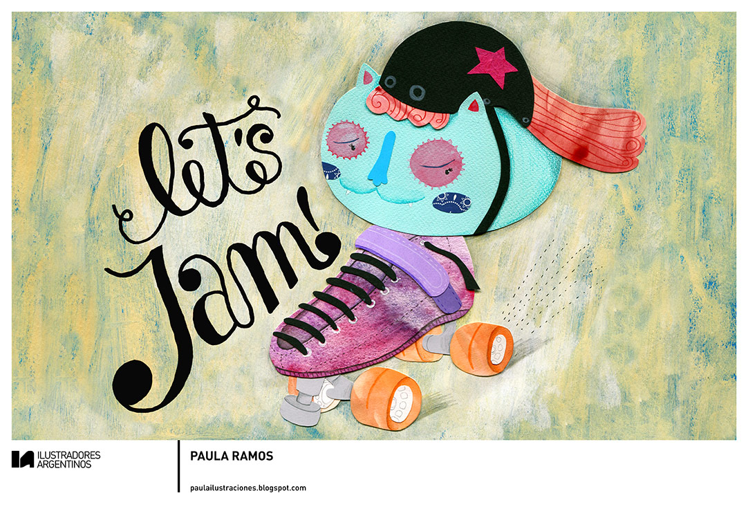 © PAULA RAMOS | Ilustración para la muestra Roller Derby de Ilustradores Argentinos | #rollerderby | Fotos: https://www.facebook.com/media/set/?set=a.725585730870003.1073741832.100296976732218&type=1